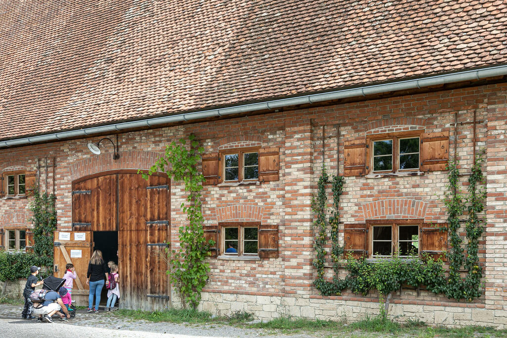 Die Zehntscheuer ist der Haupteingang des Bauernhaus Museums