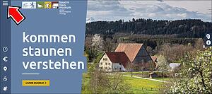 Menü Website Bauernhaus-Museum Wolfegg