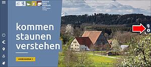 Rechte Seitenleiste Website Bauernhaus-Museum Wolfegg